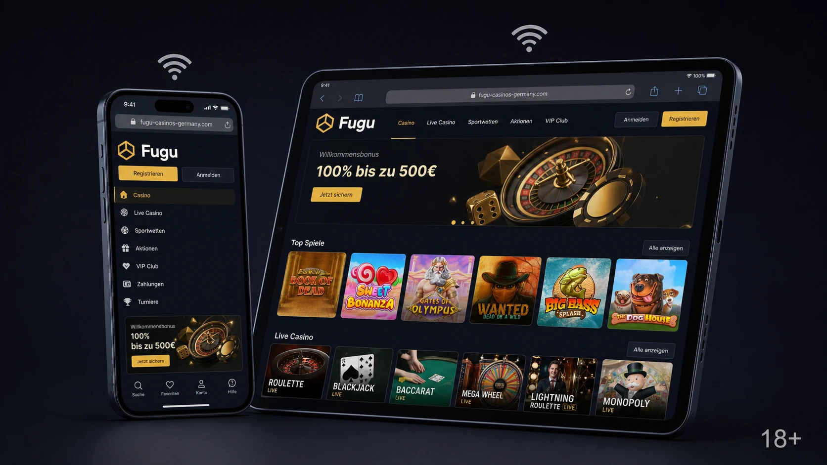 Fugu Casino auf Smartphone und Tablet